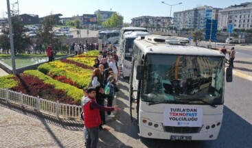 TUZLA’DA BİNLER TEKNOFEST’E GİTMEK İÇİN KUYRUK OLUŞTURDU