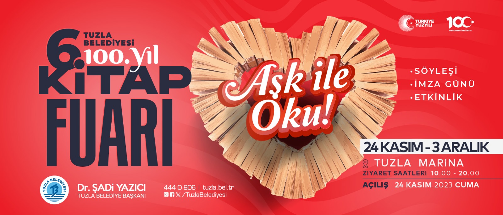TUZLA BELEDİYESİ 6’NCI KİTAP FUARI 24 KASIM’DA KAPILARINI AÇIYOR
