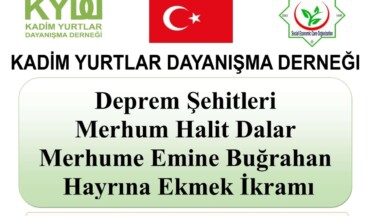 HATAYLI DEPREM ŞEHİDİ HALİT DALAR VE ABLASI EMİNE BUĞRAHAN HAYRINA EKMEK DAĞITTILAR