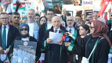 İstanbul 2 Nolu Barosu Gazze’deki çocuk ve kadın soykırımını protesto etti