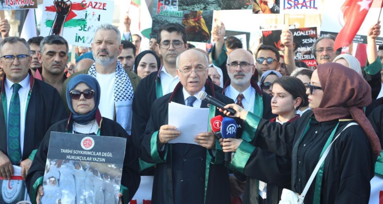 İstanbul 2 Nolu Barosu Gazze’deki çocuk ve kadın soykırımını protesto etti