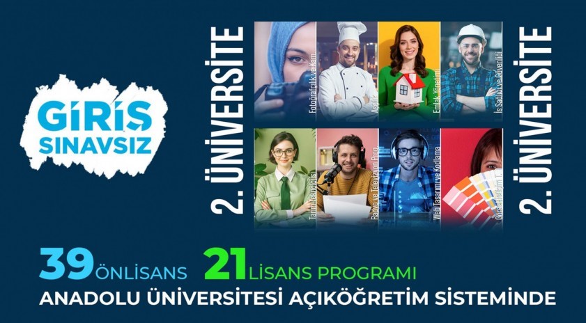 ANADOLU ÜNİVERSİTESİNİN SINAVSIZ İKİNCİ ÜNİVERSİTE KAYITLARI DEVAM EDİYO