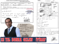 22 YIL SONRA GELEN İTİRAF