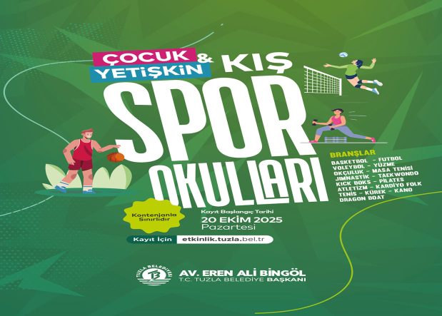TUZLA BELEDİYESİ KIŞ SPOR OKULLARI İÇİN KAYITLAR BAŞLADI